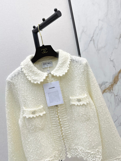 Chan 25fw lace knit cardigan