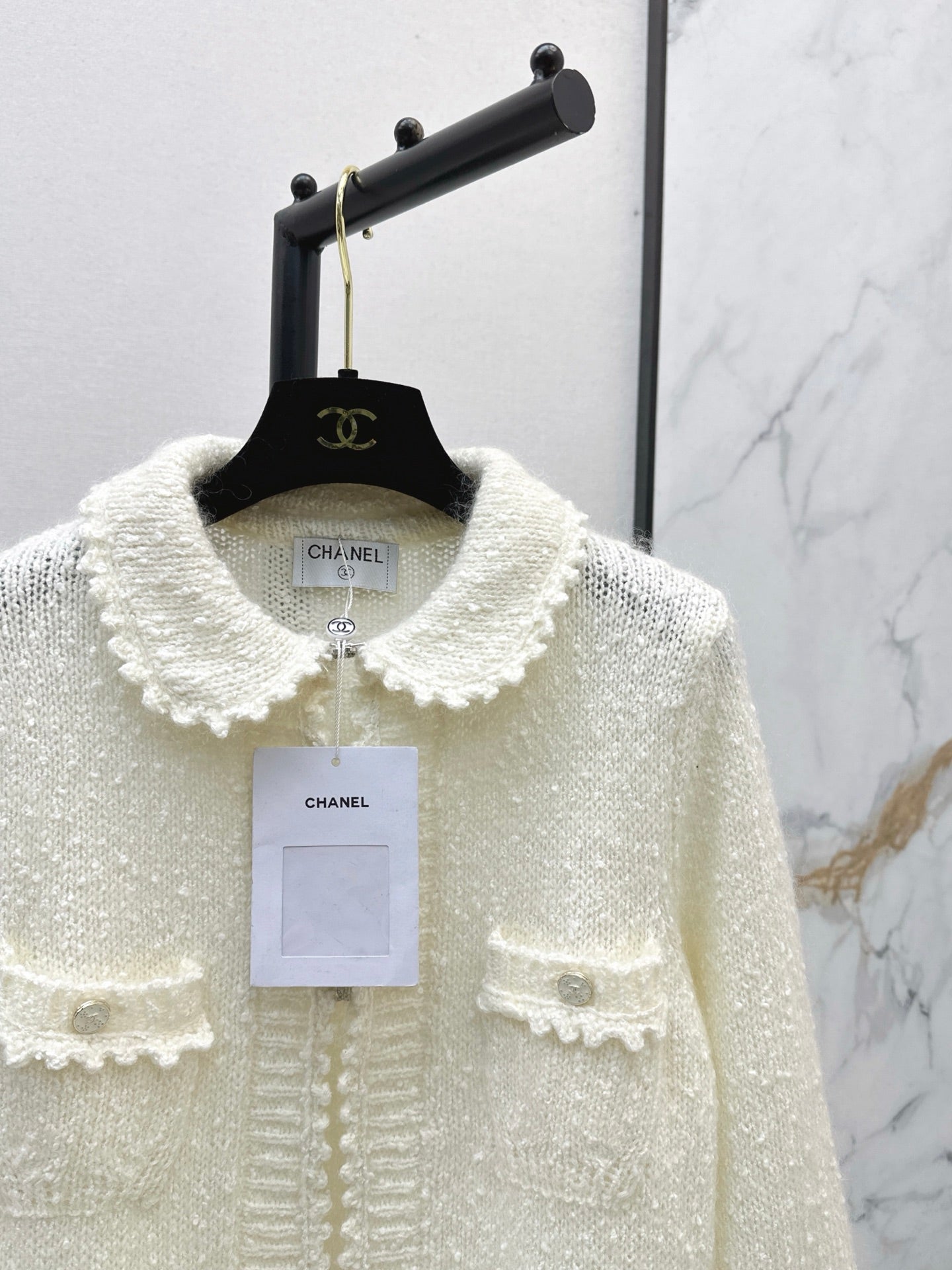 Chan 25fw lace knit cardigan