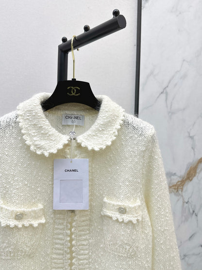 Chan 25fw lace knit cardigan