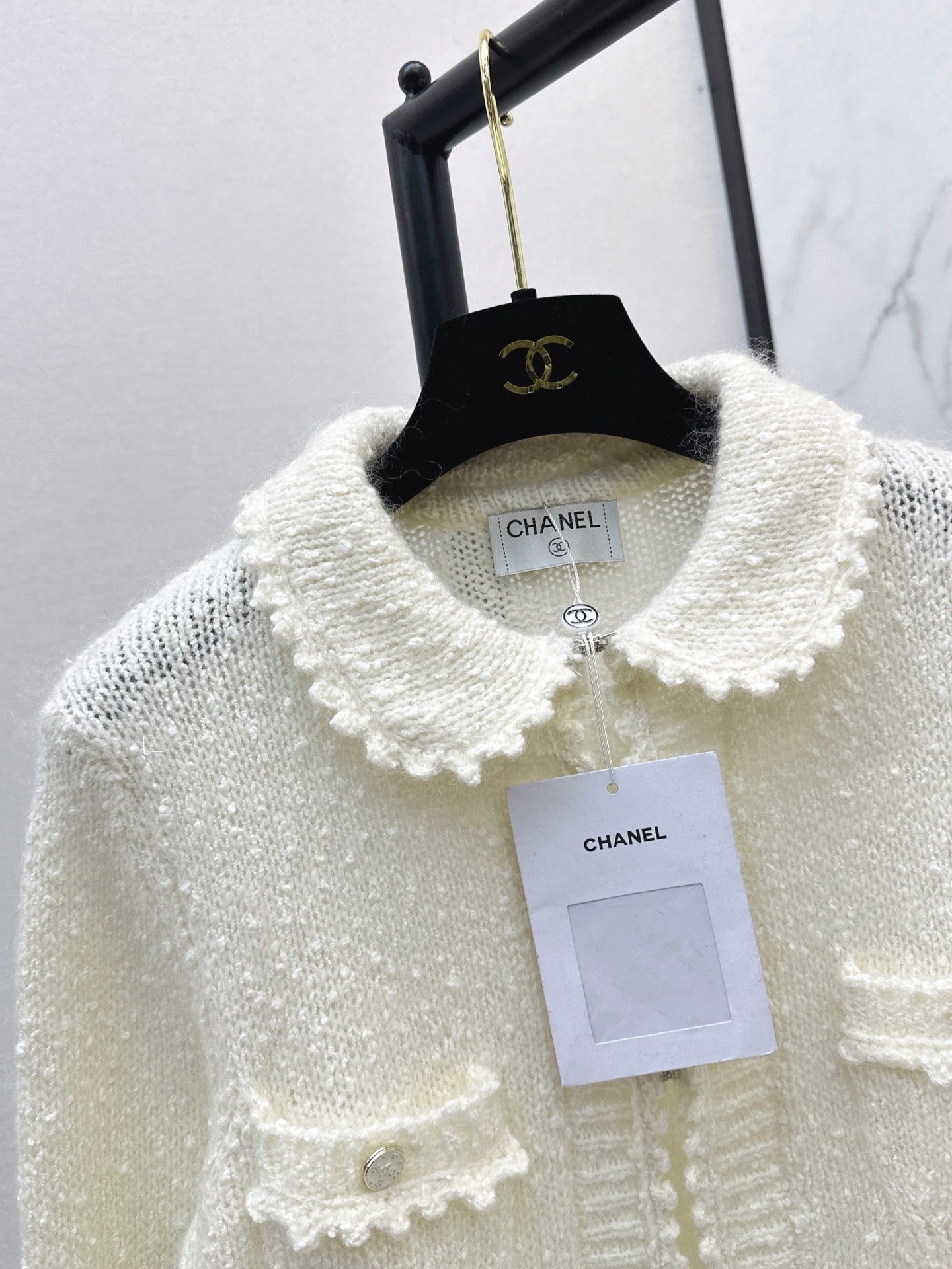 Chan 25fw lace knit cardigan