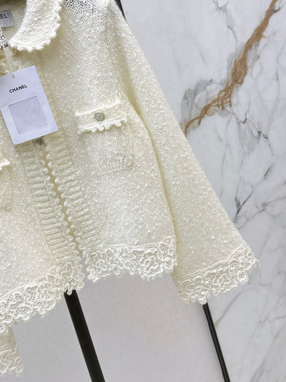 Chan 25fw lace knit cardigan