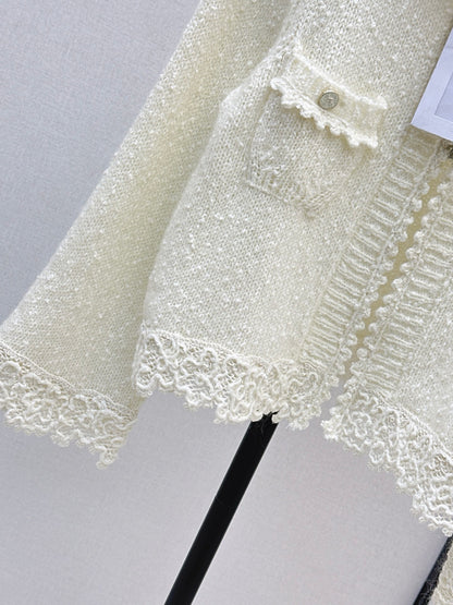 Chan 25fw lace knit cardigan