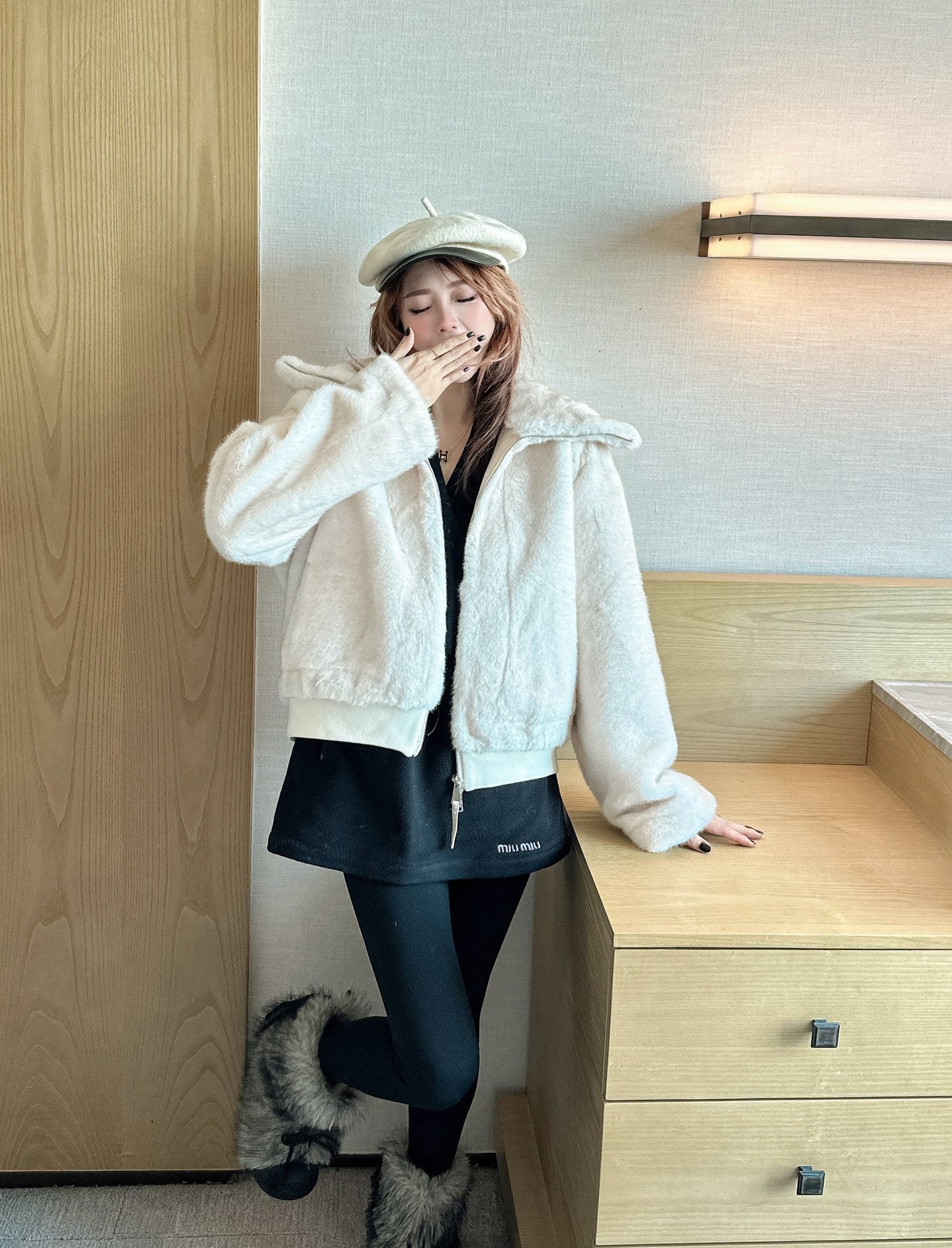 Loro 25fw fur jacket