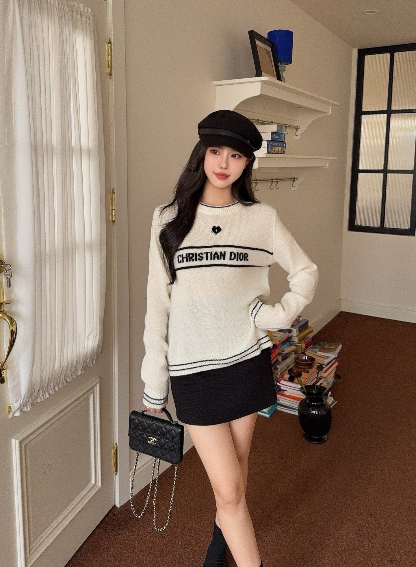 CD 25fw embroidery sweater