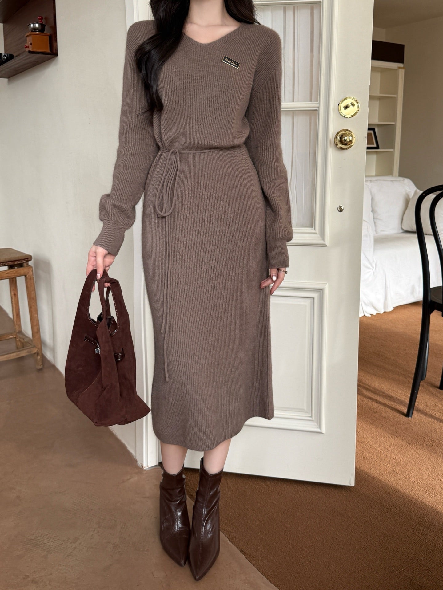 Miu 25fw wool dress