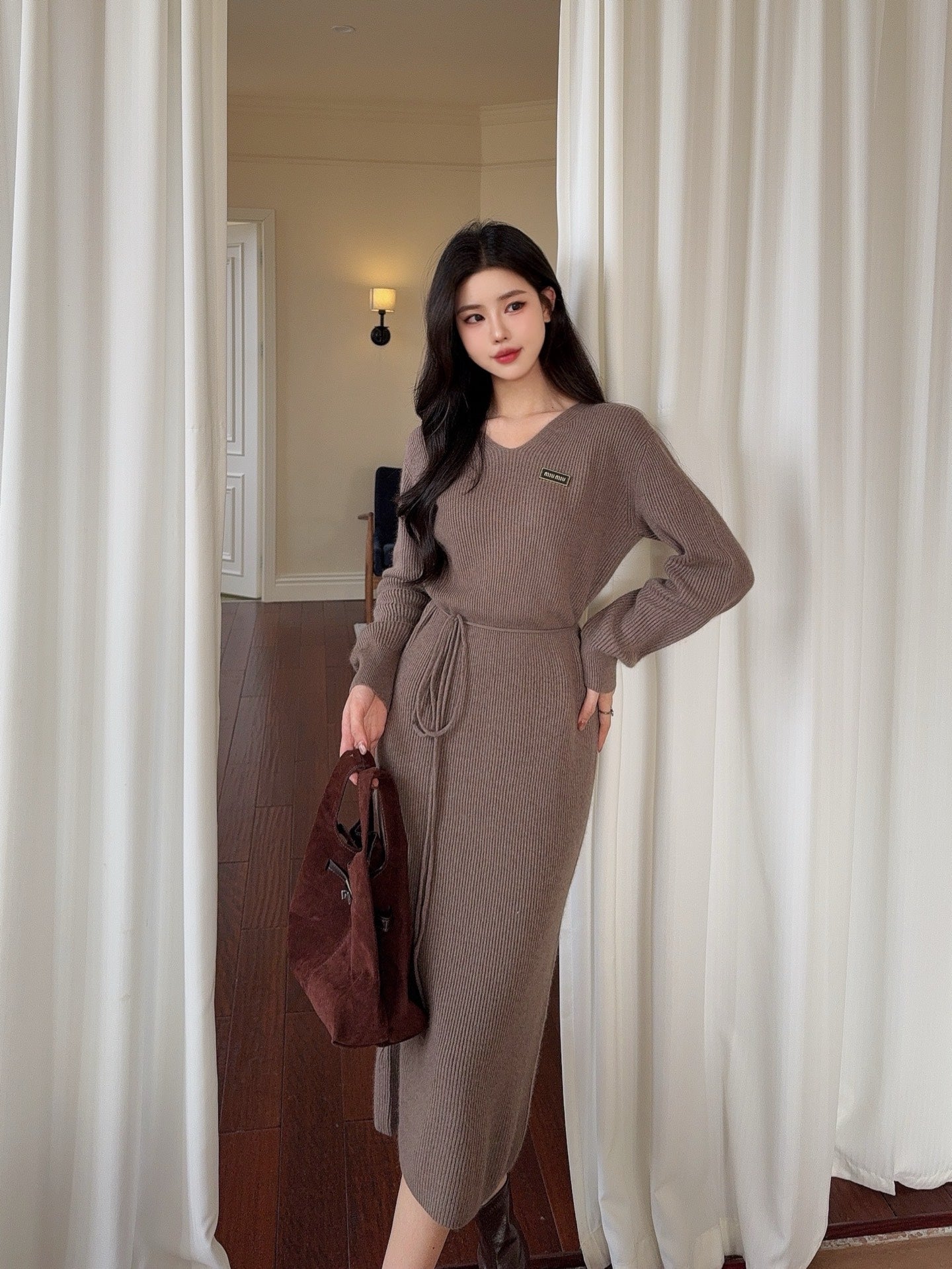 Miu 25fw wool dress