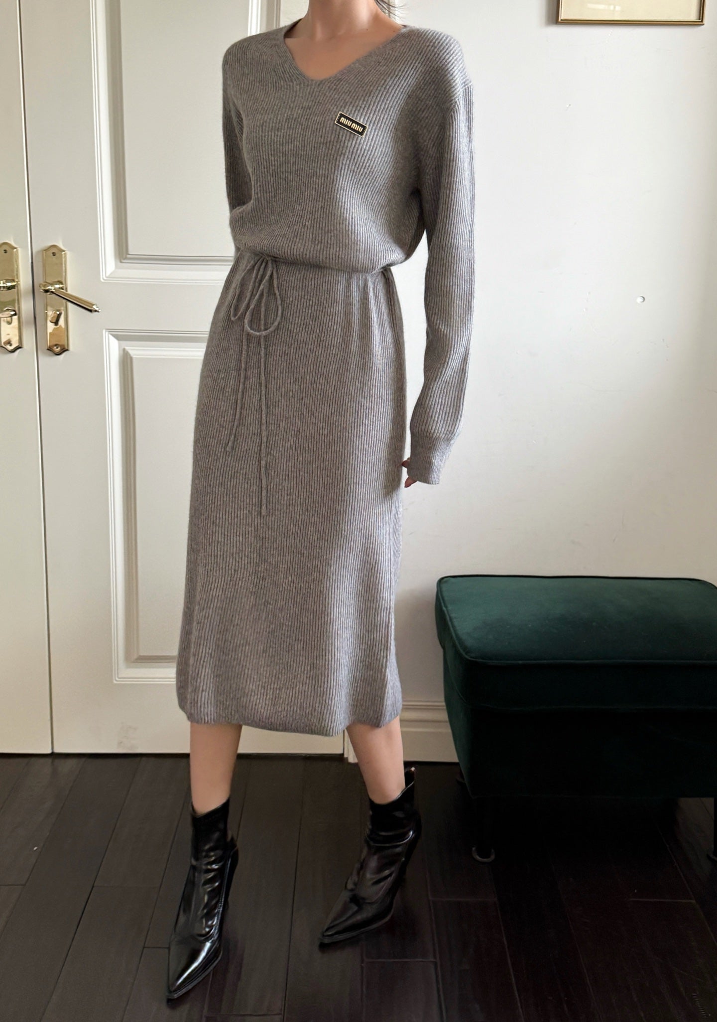 Miu 25fw wool dress