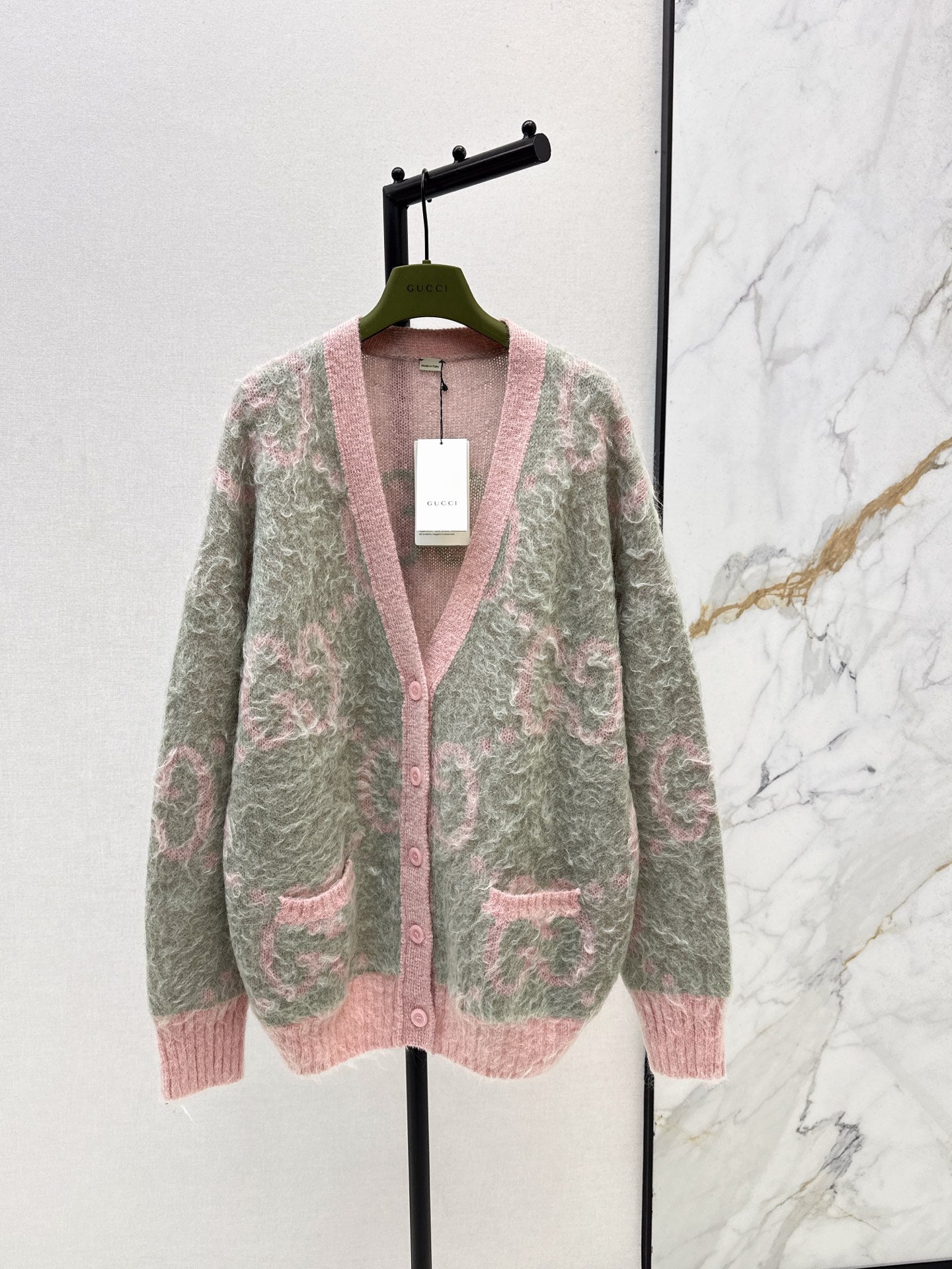 Guc 25fw jacquard cardigan