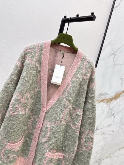 Guc 25fw jacquard cardigan