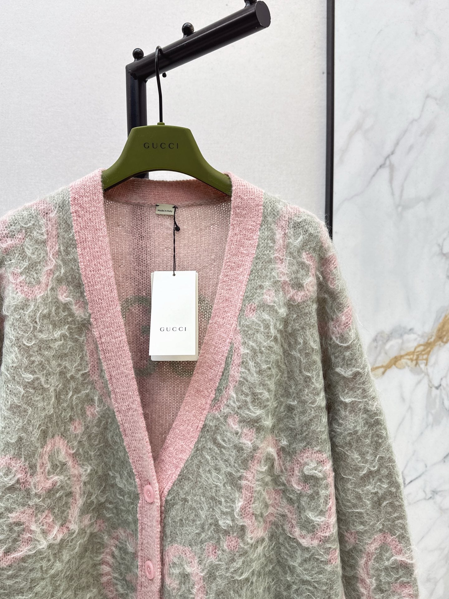 Guc 25fw jacquard cardigan