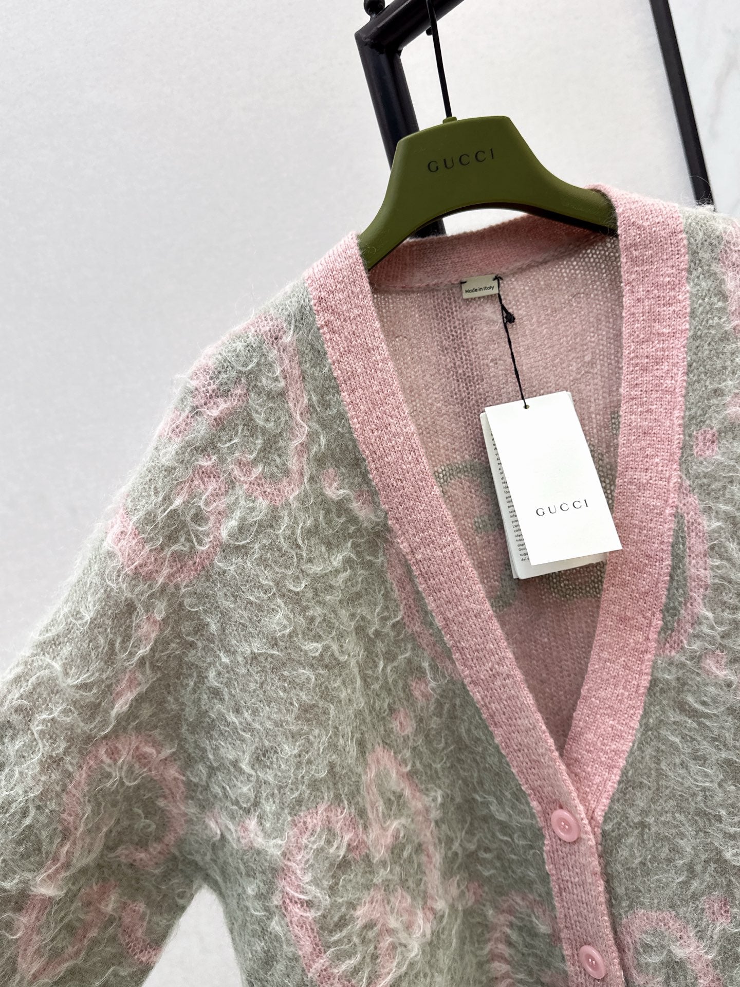 Guc 25fw jacquard cardigan