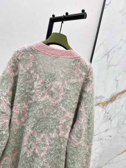 Guc 25fw jacquard cardigan