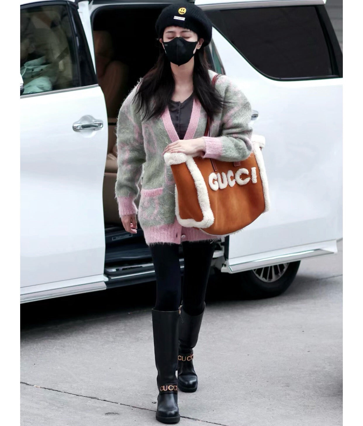 Guc 25fw jacquard cardigan