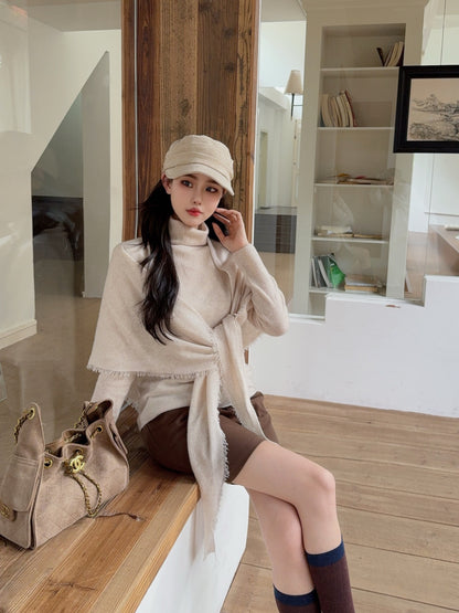 Loro 25fw cape sweater set