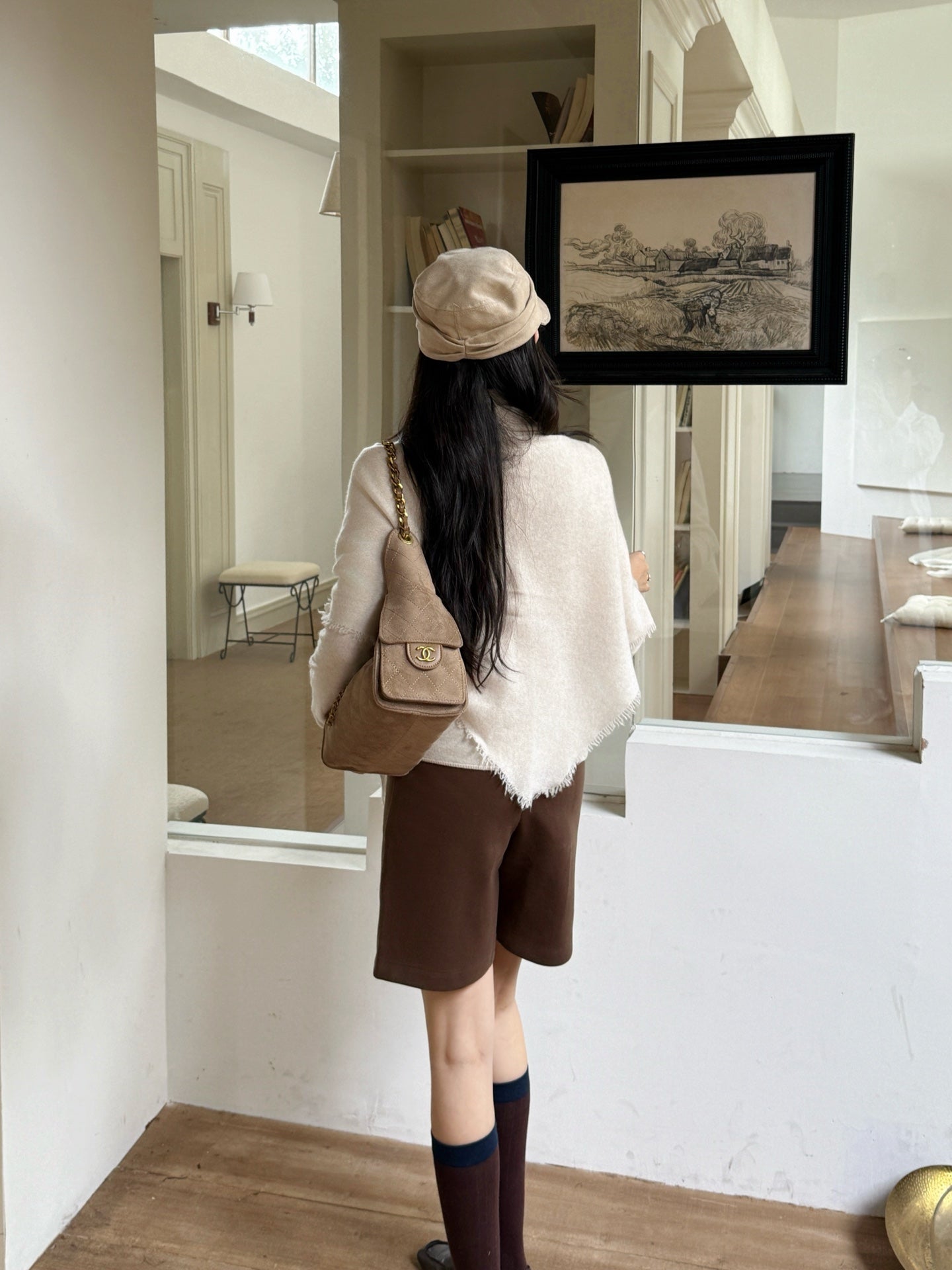 Loro 25fw cape sweater set