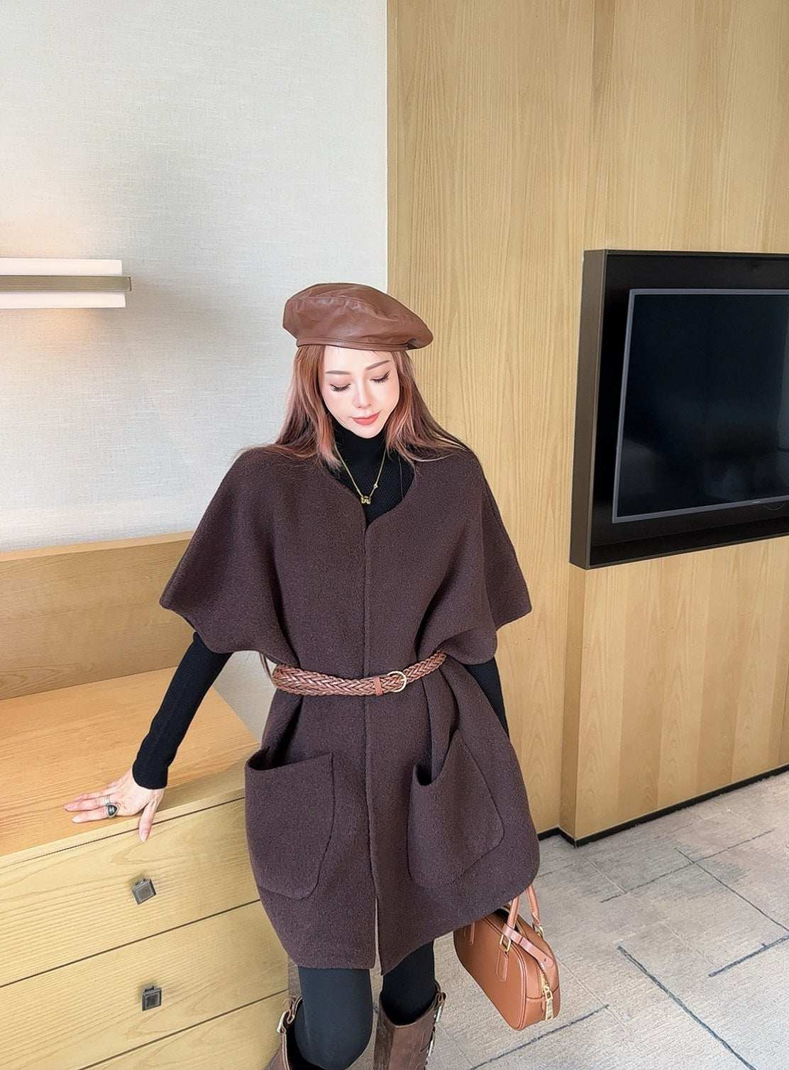 Brun 25fw knit waistcoats