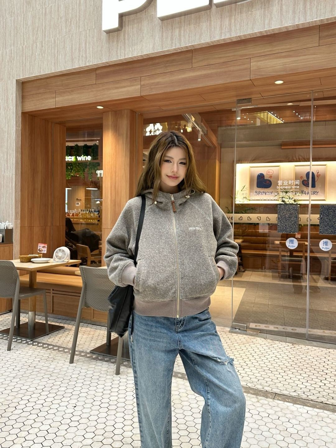 Miu 25fw hooded jacket