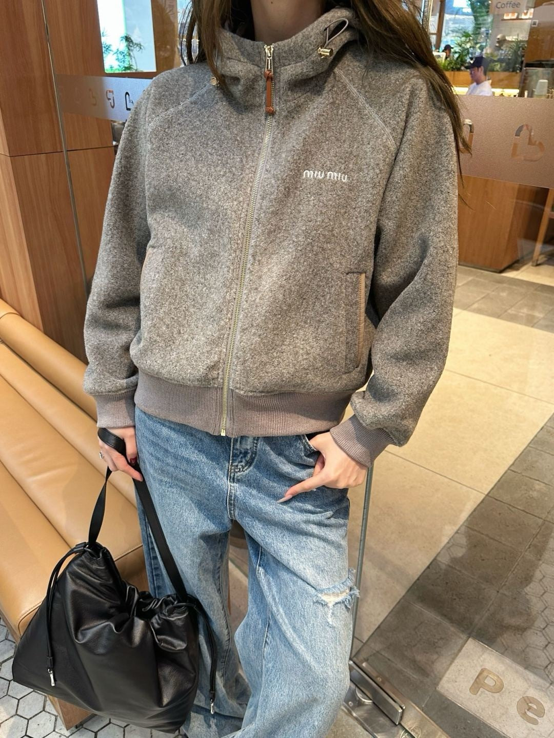 Miu 25fw hooded jacket