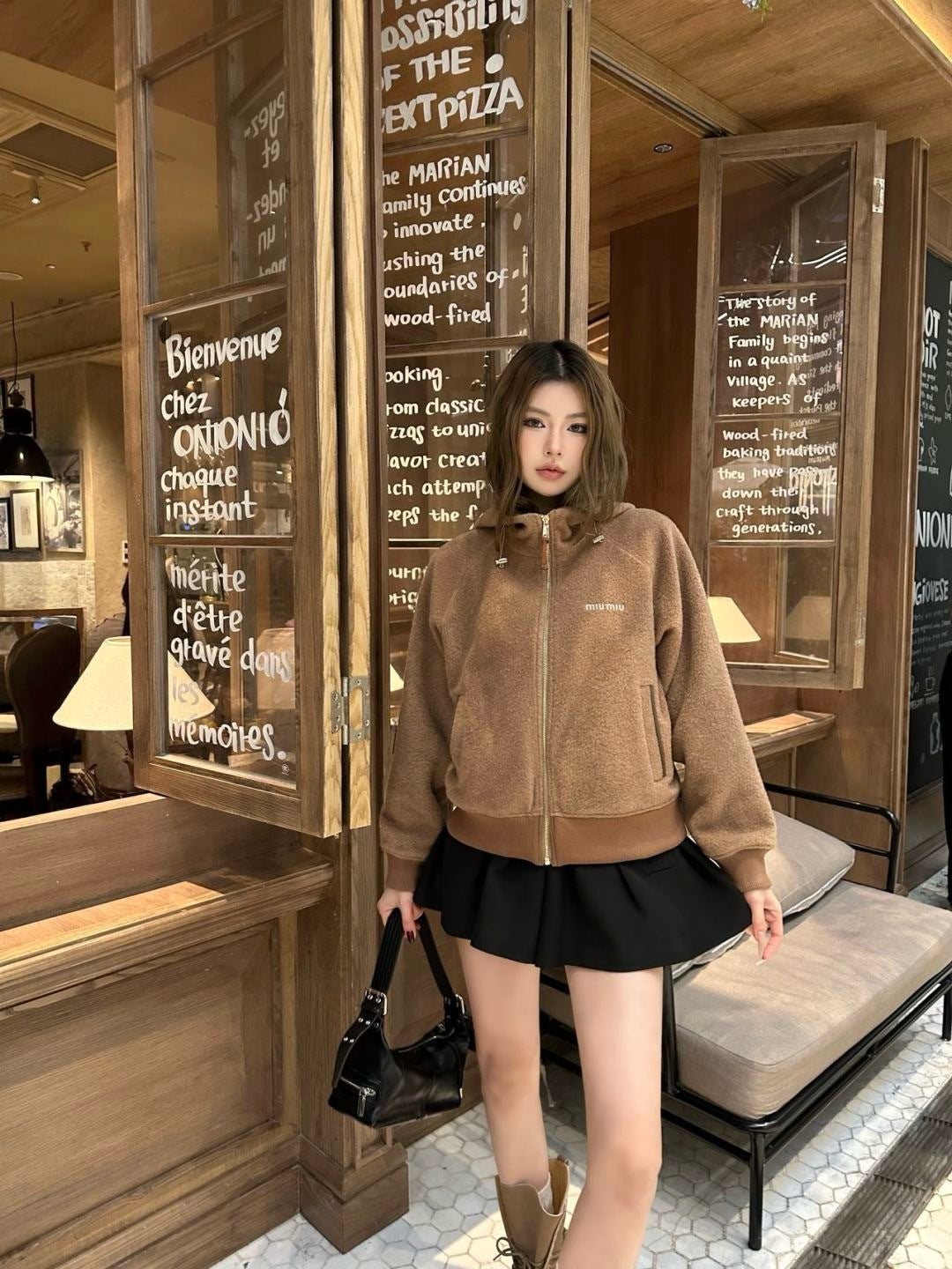 Miu 25fw hooded jacket