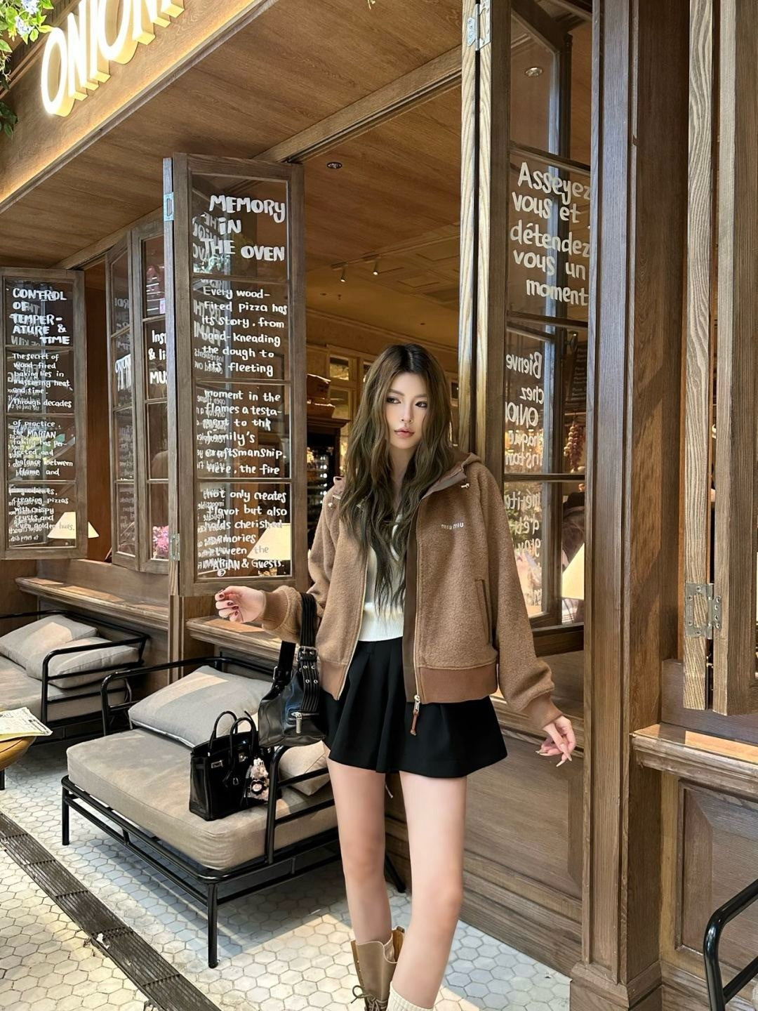 Miu 25fw hooded jacket