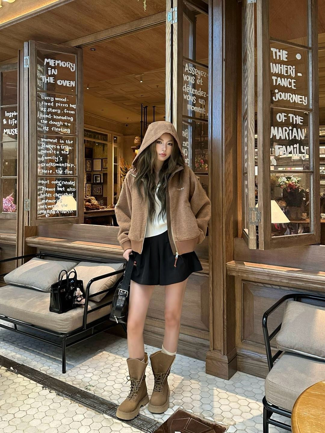 Miu 25fw hooded jacket