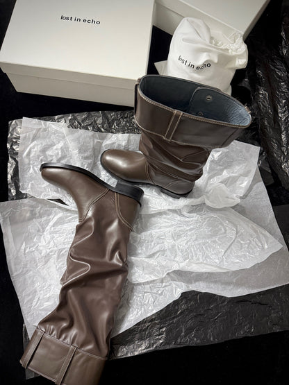 Lost 25fw slouch boots