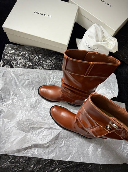 Lost 25fw slouch boots
