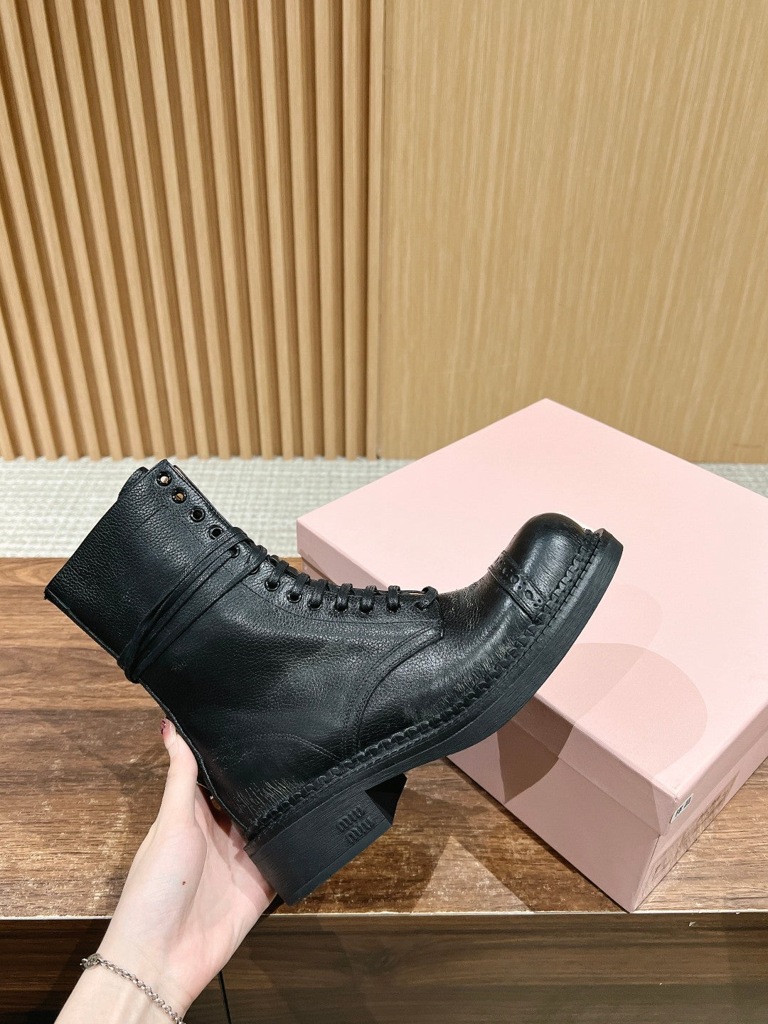 Miu 25fw combat boots