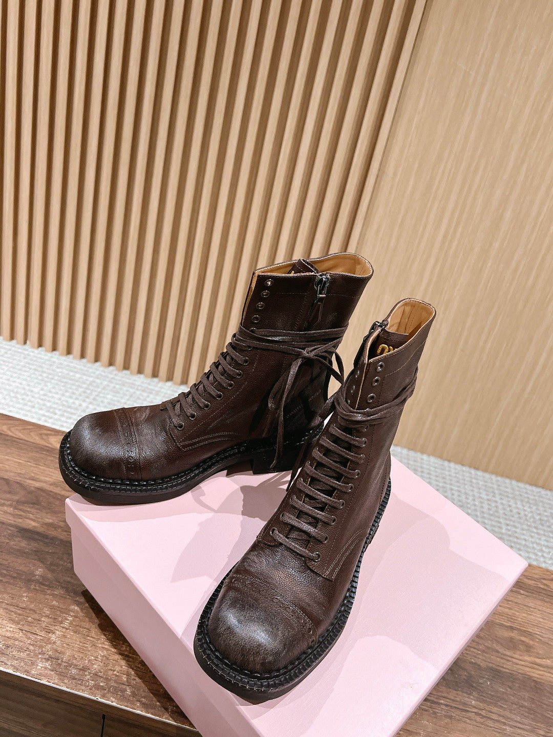 Miu 25fw combat boots