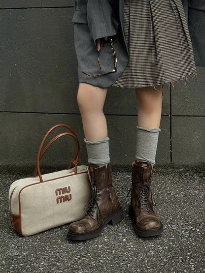 Miu 25fw combat boots