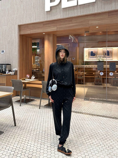 Loui 25fw hooded jacket pants set