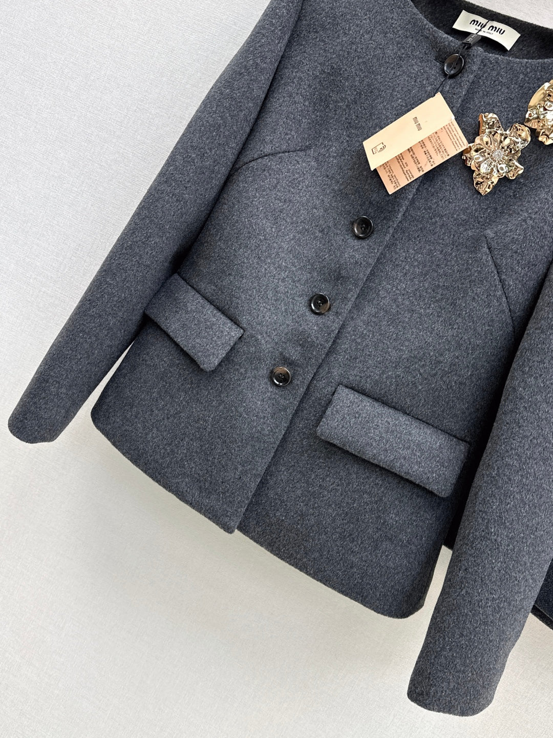 Miu 25fw wool jacket skirt set