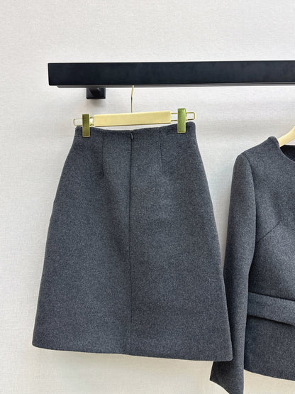 Miu 25fw wool jacket skirt set