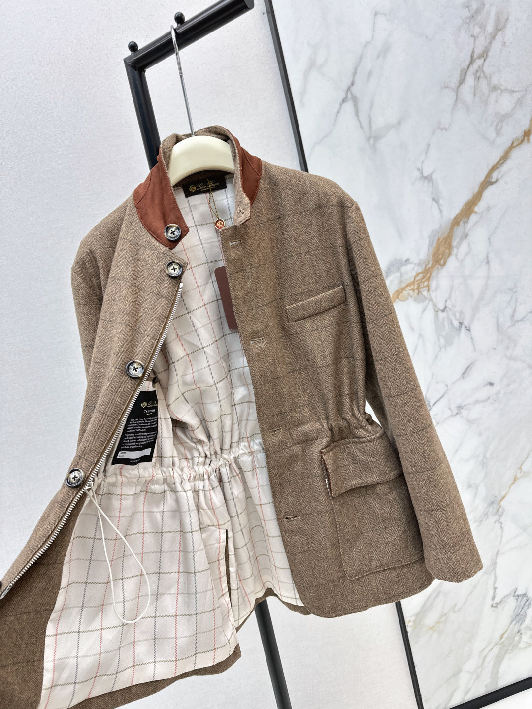 Loro 25fw plaid jacket