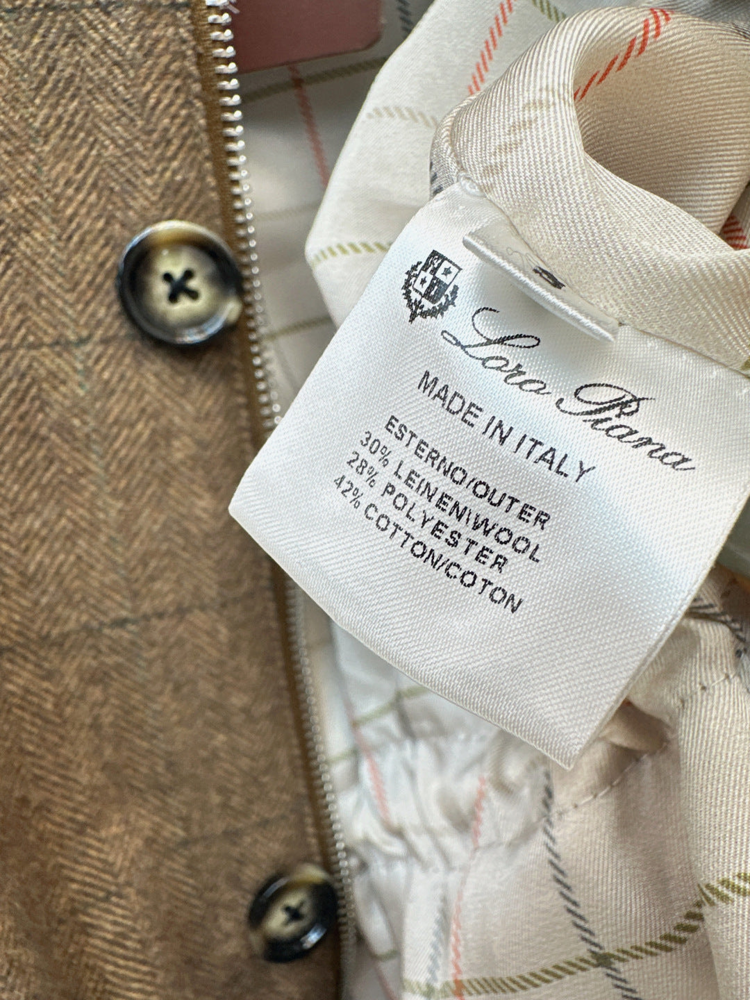 Loro 25fw plaid jacket