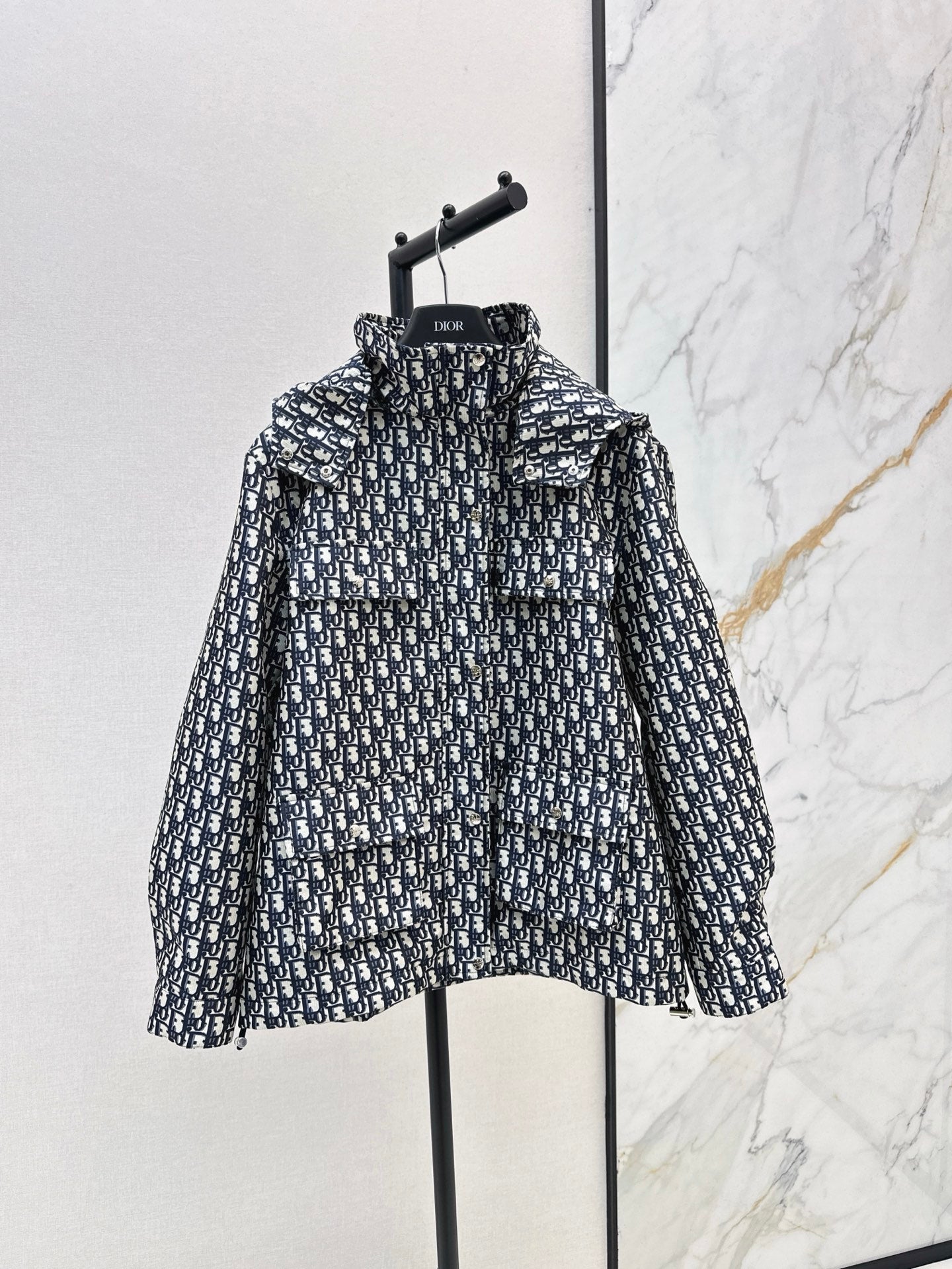 CD 25fw jacquard hooded jacket