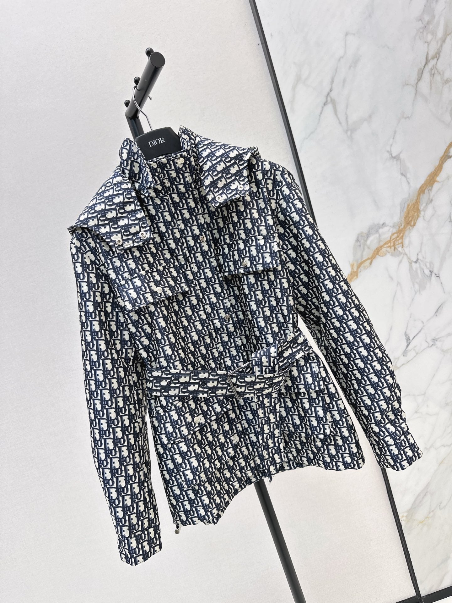 CD 25fw jacquard hooded jacket
