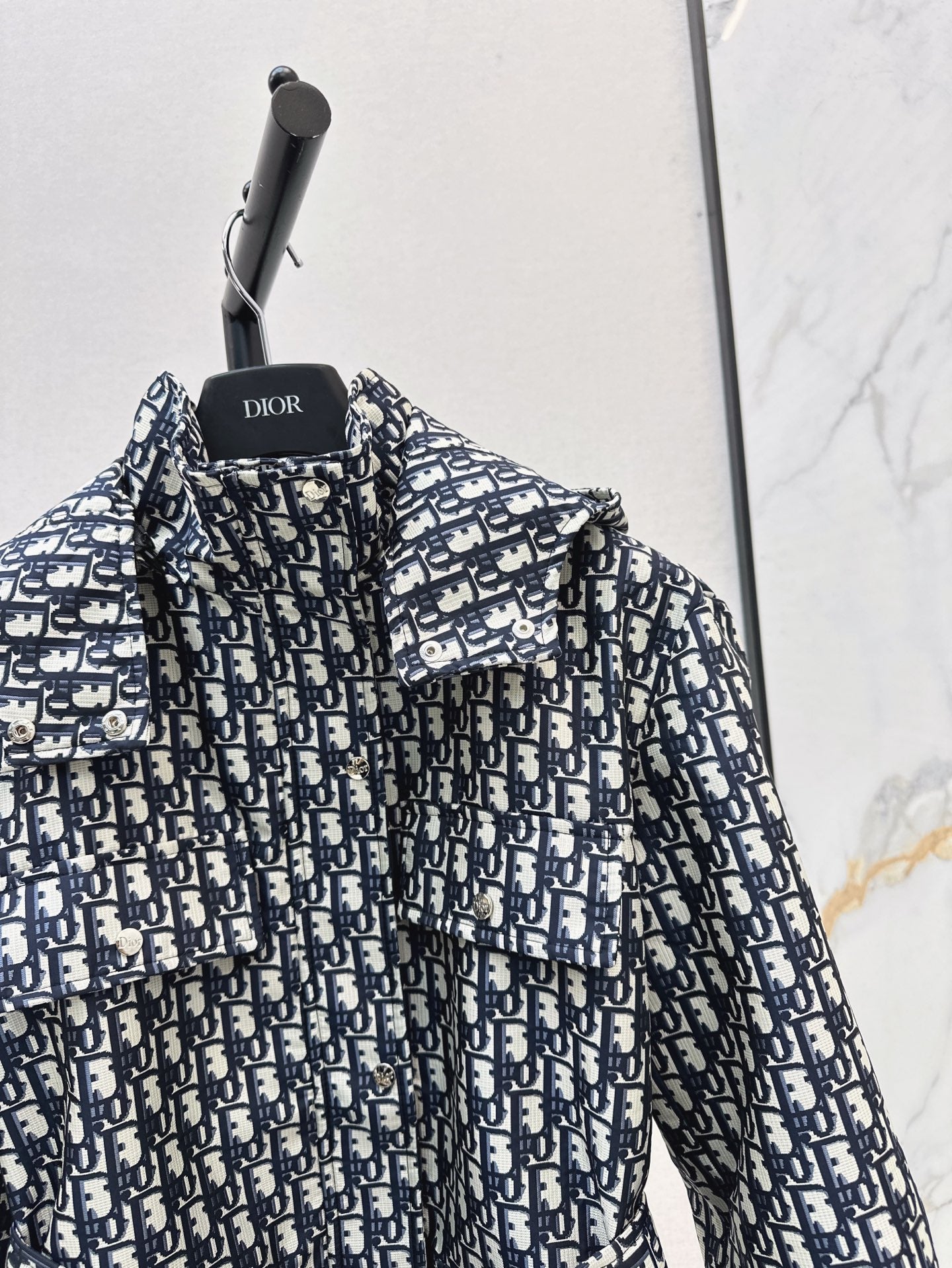 CD 25fw jacquard hooded jacket