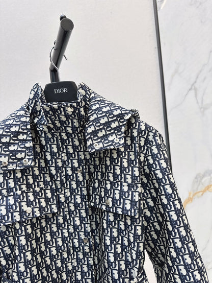 CD 25fw jacquard hooded jacket