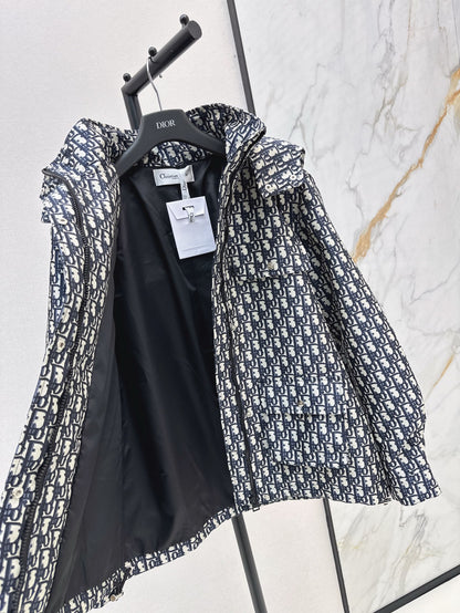 CD 25fw jacquard hooded jacket