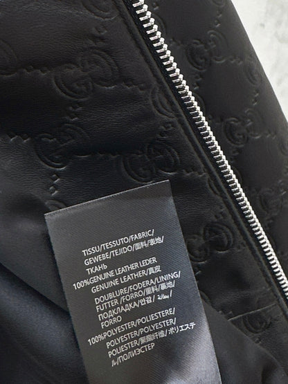 Guc 25fw leather jacket