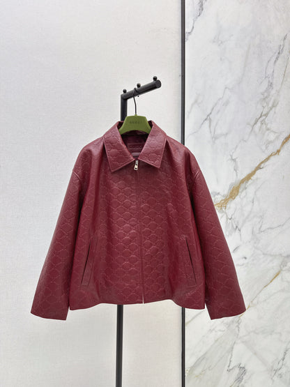 Guc 25fw leather jacket