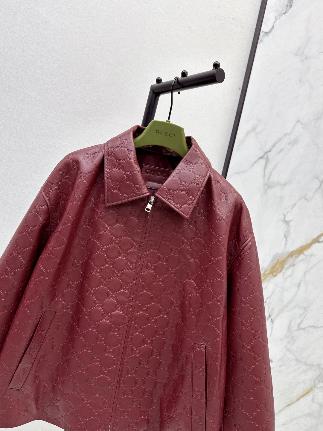 Guc 25fw leather jacket