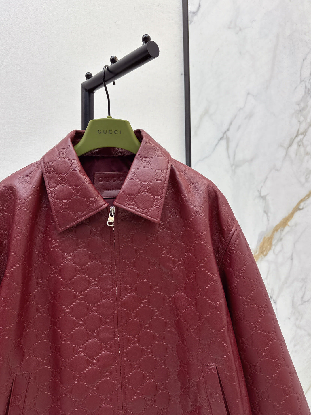 Guc 25fw leather jacket