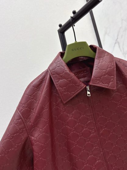 Guc 25fw leather jacket
