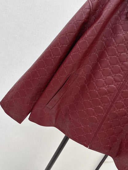 Guc 25fw leather jacket