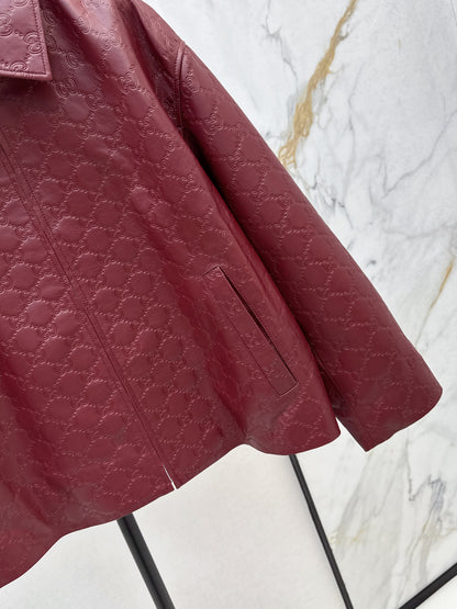 Guc 25fw leather jacket