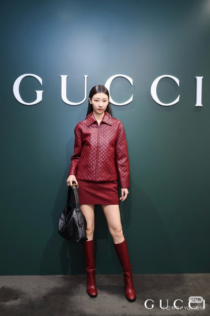 Guc 25fw leather jacket