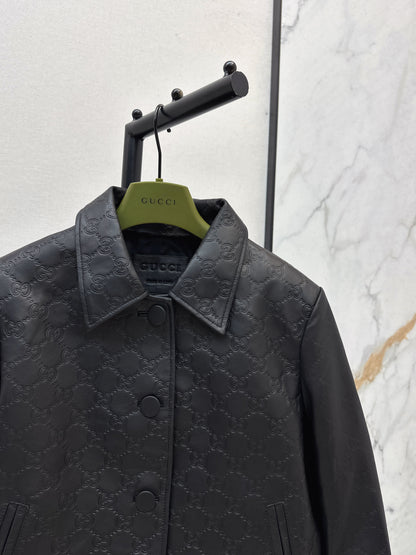 Guc 25fw leather jacket