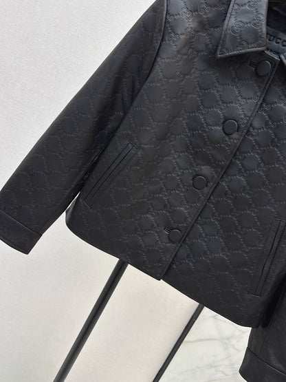 Guc 25fw leather jacket